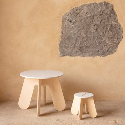 Button and table stool