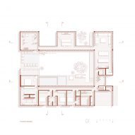Floor plan of Casa Tupin by Bloco Arquitetos