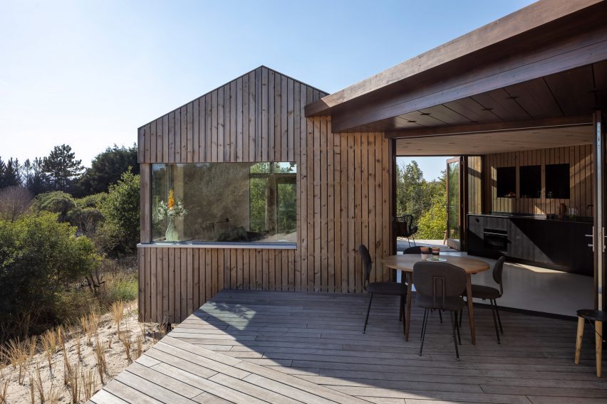 Wooden structure on beach