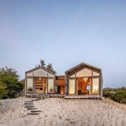 House on a sand dune in the Netherlands