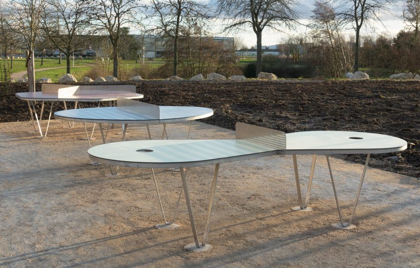 A trio of table tennis tables