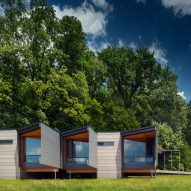 Bohlin Cywinski Jackson creates cabins for Fallingwater site in rural Pennsylvania
