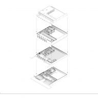 Axo of House of Iron Doors by TIMM Architecture