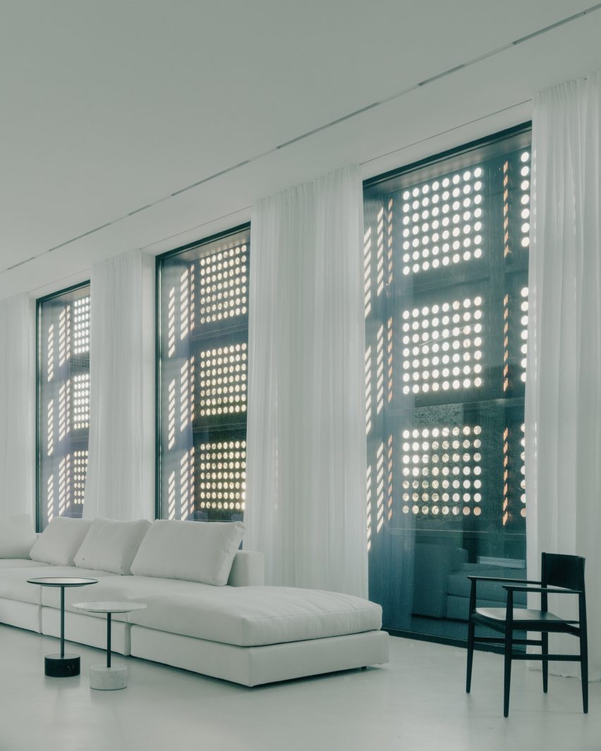 White living room of Georgian home