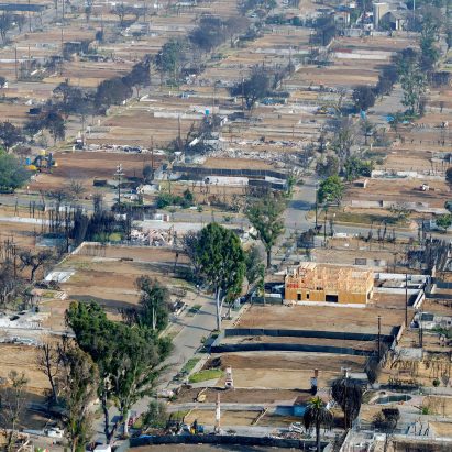 Houses being rebuilt in LA following wildfires