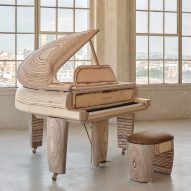 Kelly Wearstler's first-ever piano features "sensual and unexpected" curves