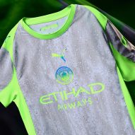 Manchester City unveils rain-covered kit "as a tribute to the famous Mancunian weather"