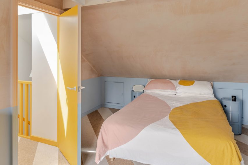 Bedroom interior at Cork House in London