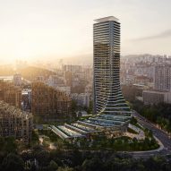 Zaha Hadid Architect designs skyscraper with cascading terraces in Tbilisi