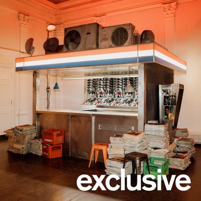 Thom Browne metal newsstand